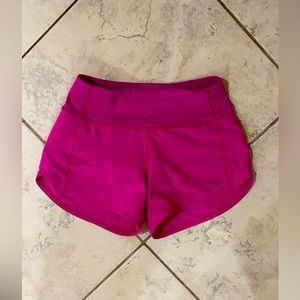 Lululemon speed up mid-rise 4” sonic pink